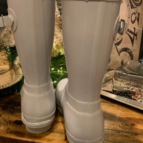 Hunter Matte White Rain Boots - Picture 3 of 8